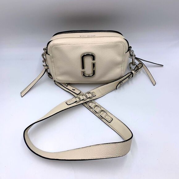Authentic Preloved Marc Jacobs Cream Leather Soft Shot 21 Camera Crossbody Bag - Picture 8 of 13